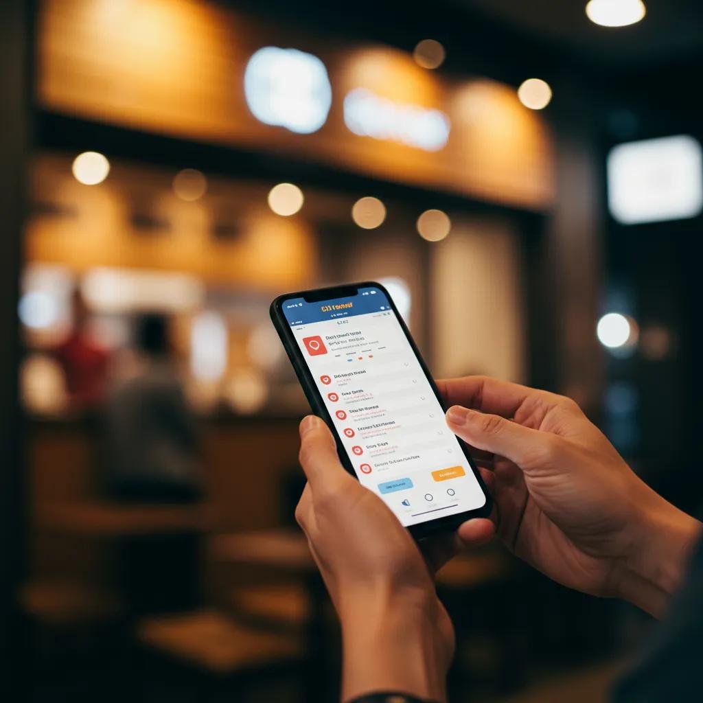 Customer leaving a positive review on a mobile device, emphasizing the importance of online reviews for local SEO success