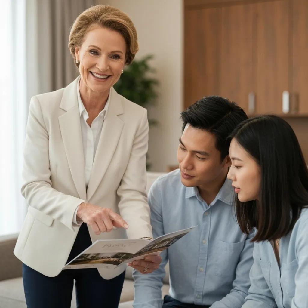 Real estate agent engaging with a client to generate leads