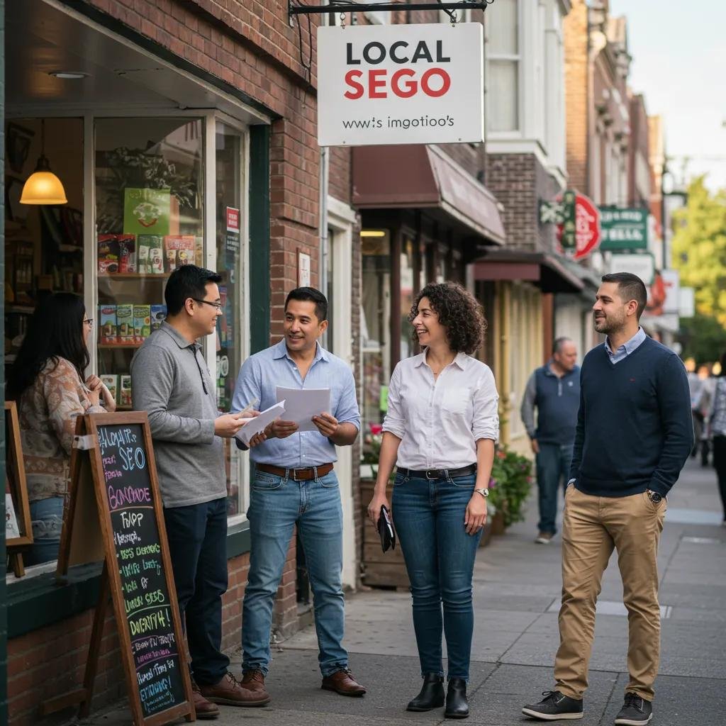 Small business owner engaging with customers, highlighting the importance of local SEO for business growth